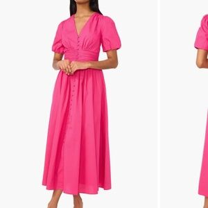 Ruched Waist Cotton Maxi Dress CeCe Size 8